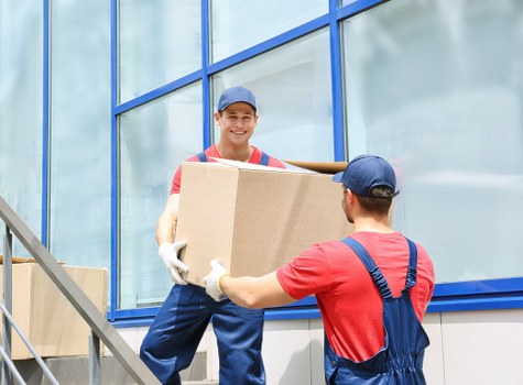 Furniture removals team handling a home move in Edgware