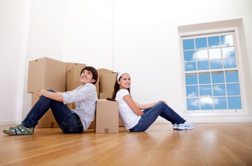 Preparing boxes and workstations for a commercial move in Edgware