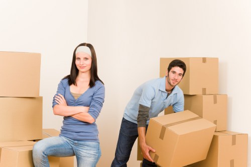 Preparing boxes and furniture for transport in Edgware