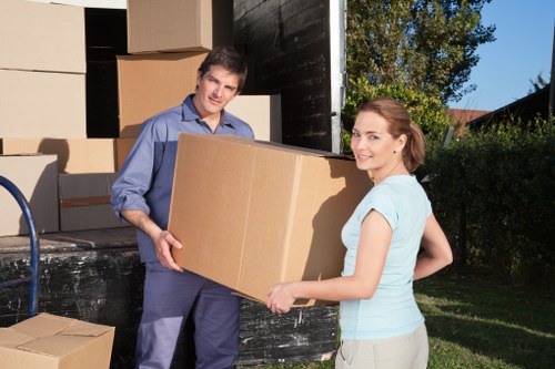 Moving van prepared for a residential relocation near Edgware