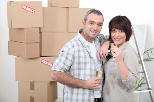 Careful furniture handling during a family home move in Edgware